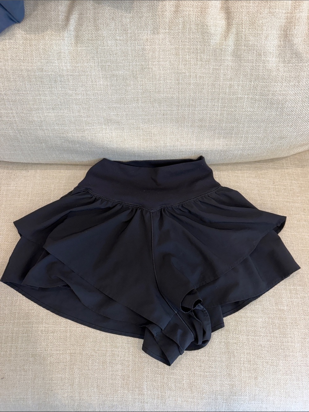 aerie Navy Blue Layered Ruffle Skort Shorts